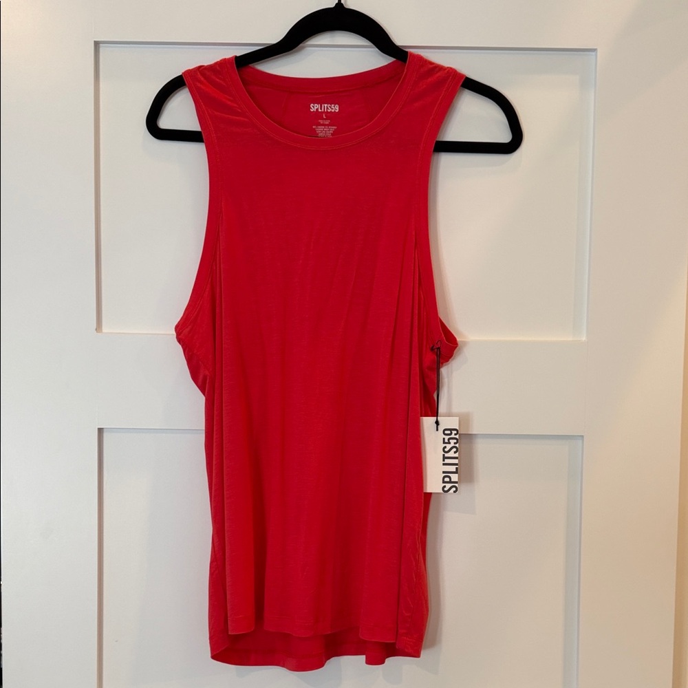 Splits59 Toni Jersey Tank Top Poppy Red Size L